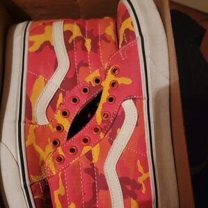 Camouflage orange vans